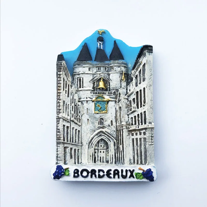 Bordeaux 3D refrigerator magnets Travel souvenirs Refrigerator magnets Decorative supplies Collection arts and crafts gifts