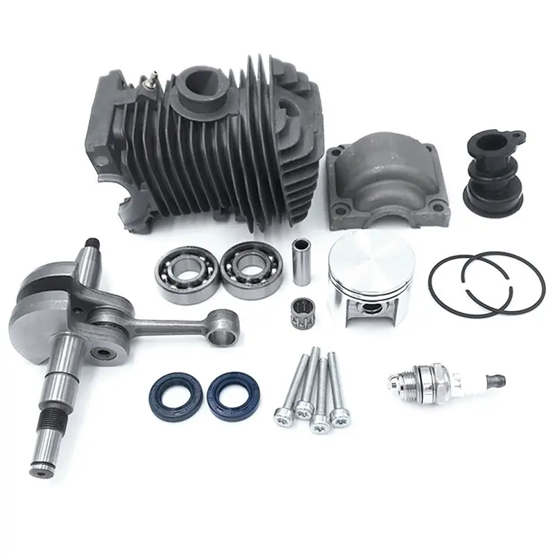 ABVT-For 023 025 MS230 MS250 Carburetor Cylinder Assembly Chainsaw Carburetor 42.5Mm Cylinder Piston Crankshaft