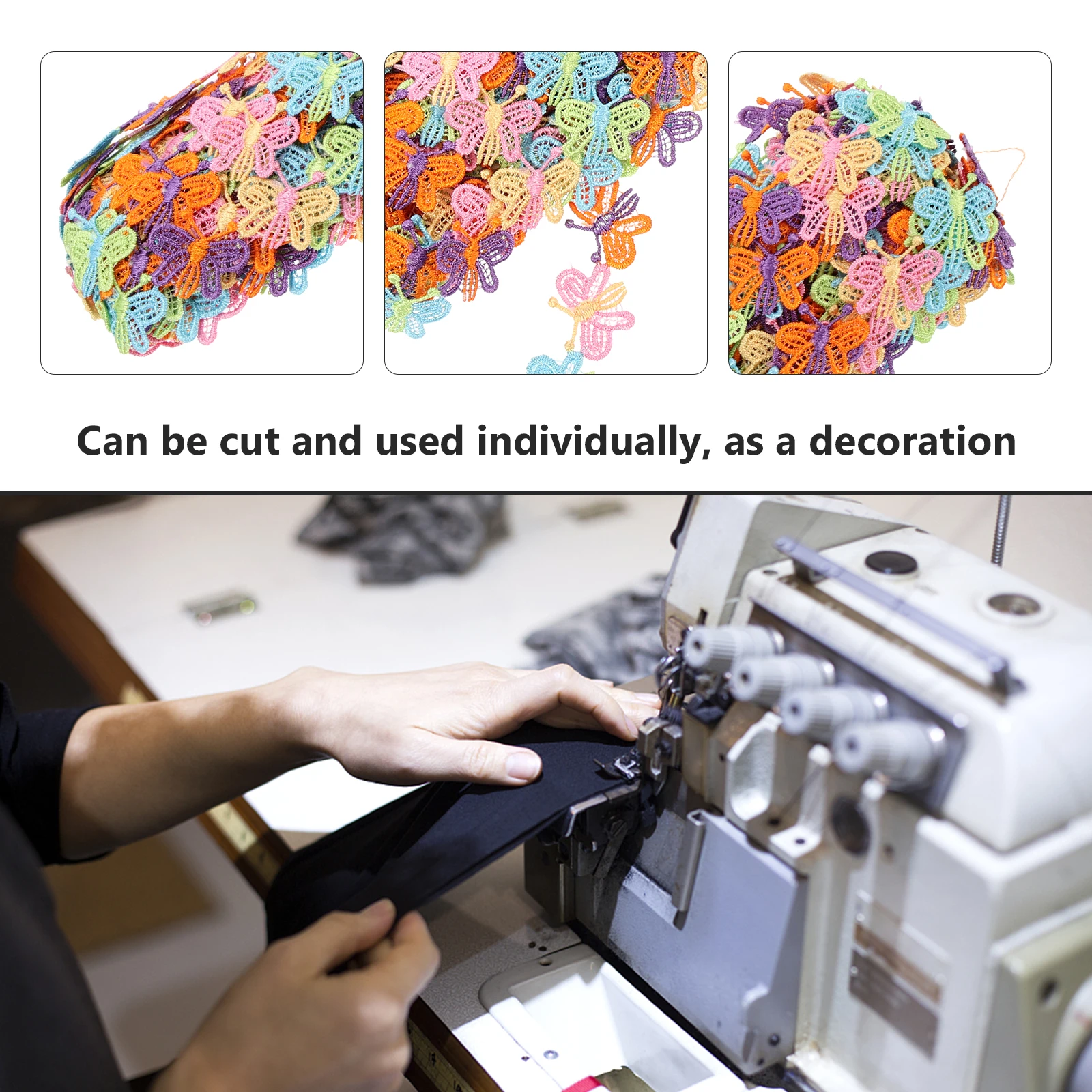 

Butterfly Embroidery Patches Water Soluble Lace Decor Dress Pattern Flowers Girls Women Clothes Accessories Sewing Crafts