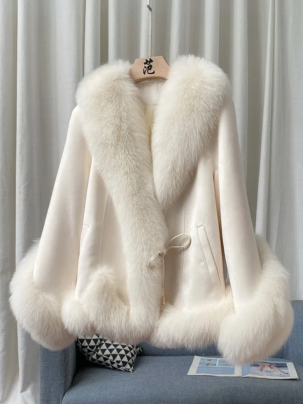 

Sli ort Fur Coat Women's Du down Jaet Young Trendy Winter Outerwear Breathable Comfortable Warm Pure Color