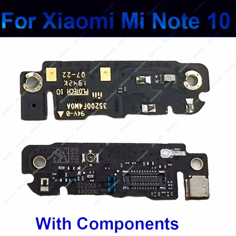 For Xiaomi Mi CC9 Pro Microphone Mic Module Board &Antenna Signal Board Connect Flex Cable Repair Part Mi Note 10/10 Pro/10 Lite