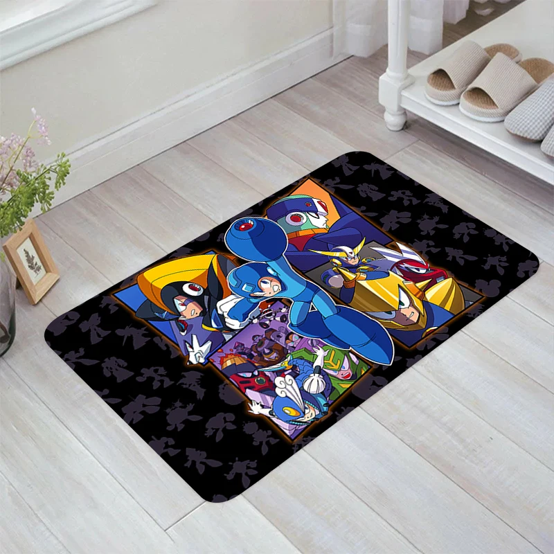 

Rockman Game Mega Man Floor Mat Doormat Entrance Door Home Balcony Aesthetic Room Decoration Kitchen Rug Carpets Rugs Foot Mats