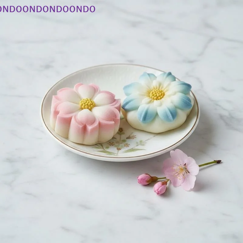 

Flower Rice Cake Silicone Baking Mold Non-Stick Easy Demoulding Mould for Mooncake Cookie Home Baking