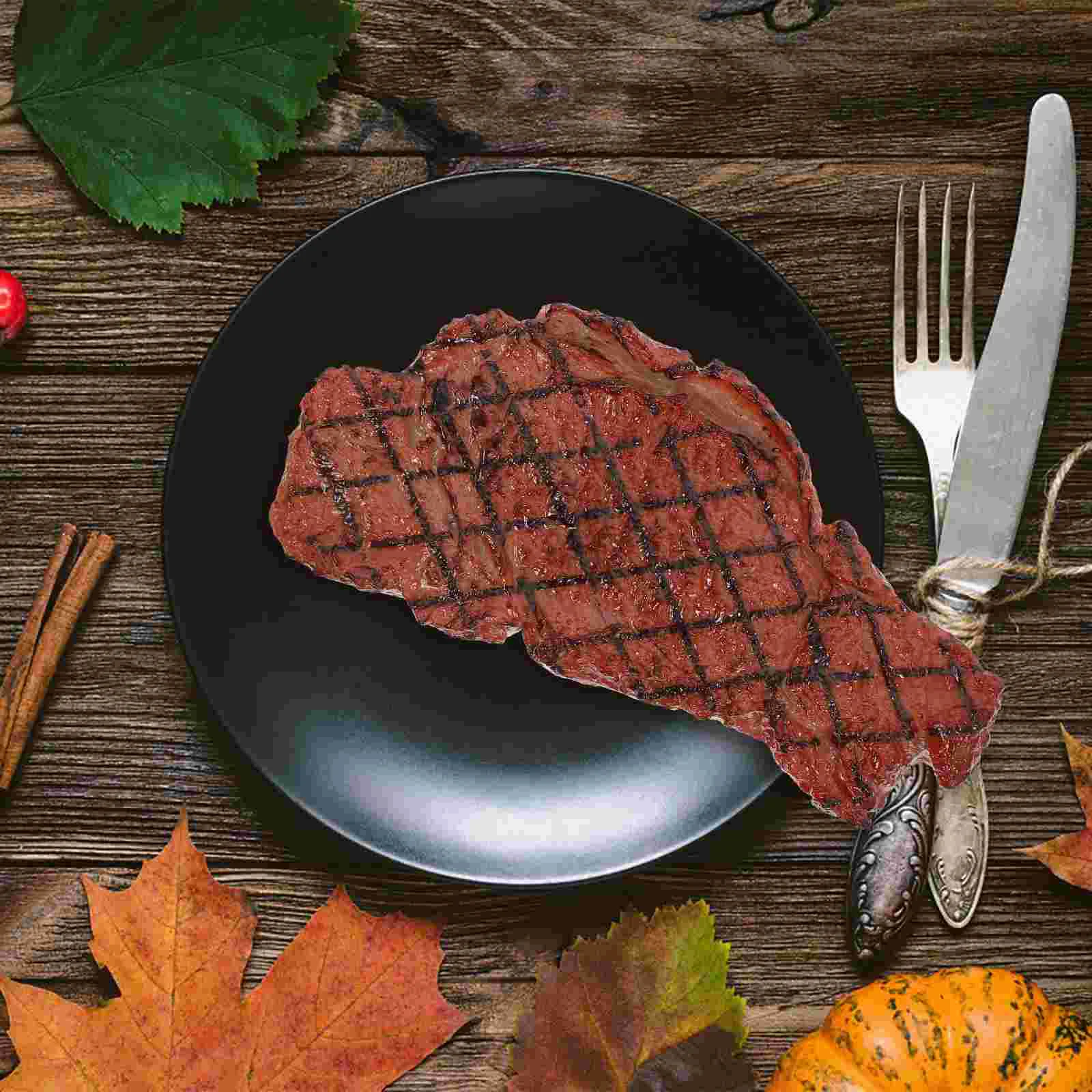 Food Model Grill Toy Photo Prop Simulated Vegetable Simulation Steak Playthings Decor Plastic Photography Touch Feeling