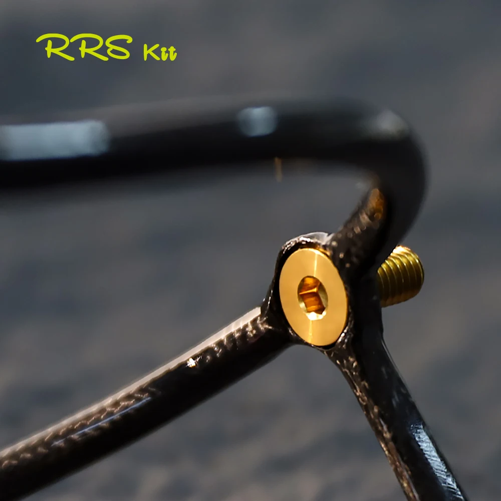 Rrskit bicicleta 2 uds tornillos de titanio para portabotellas M5x12mm pernos de montaje de portabotellas ultraligeros accesorios para bicicleta de montaña y carretera