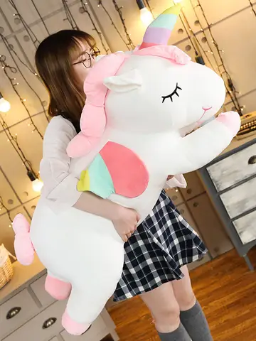 25 cm-35 CM Kawaii Gigante Unicorno Peluche Morbido Peluche Unicorno Bambole Morbide Animale Cavallo Giocattoli Per I Bambini Cuscino Regali Di Compleanno