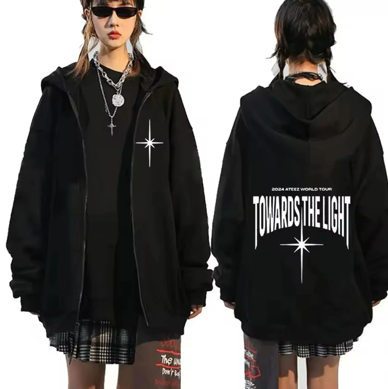 KPOP ATEEZ 2024 TOWARDS THE LIGHT WILL Women Hoodie Design Aid Clothing Same Sweatshirt Unisex Streetwear Sweatshirt Top