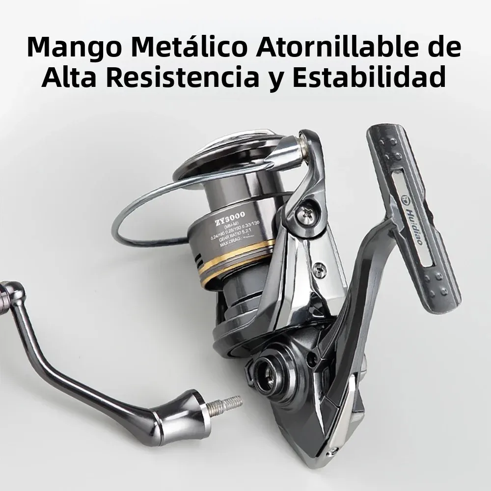Huidiao ZY Carrete de Pesca Impermeable Resistente Agua Dulce y Salada - imagen 4