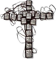 1pcs Brown Scapulars Catholic - Escapularios Catolicos Carmen- Our Lady of  MT.Carmel Scapular Multi