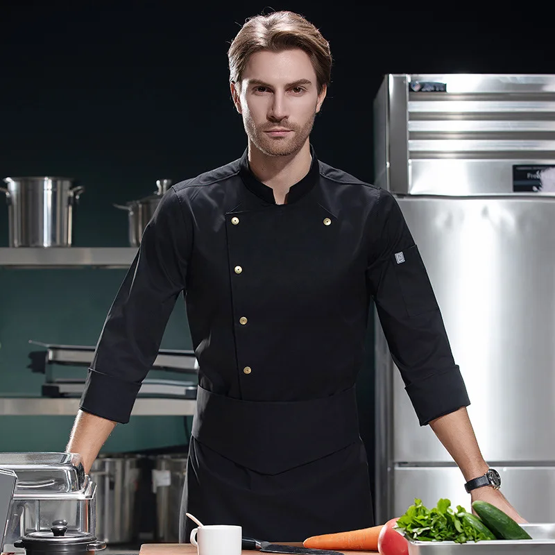 Männer Restaurant Koch Jacke Frau Hotel Cafe Chef Uniform Food Service Langarm Arbeitskleidung Catering Backen Arbeitskleidung