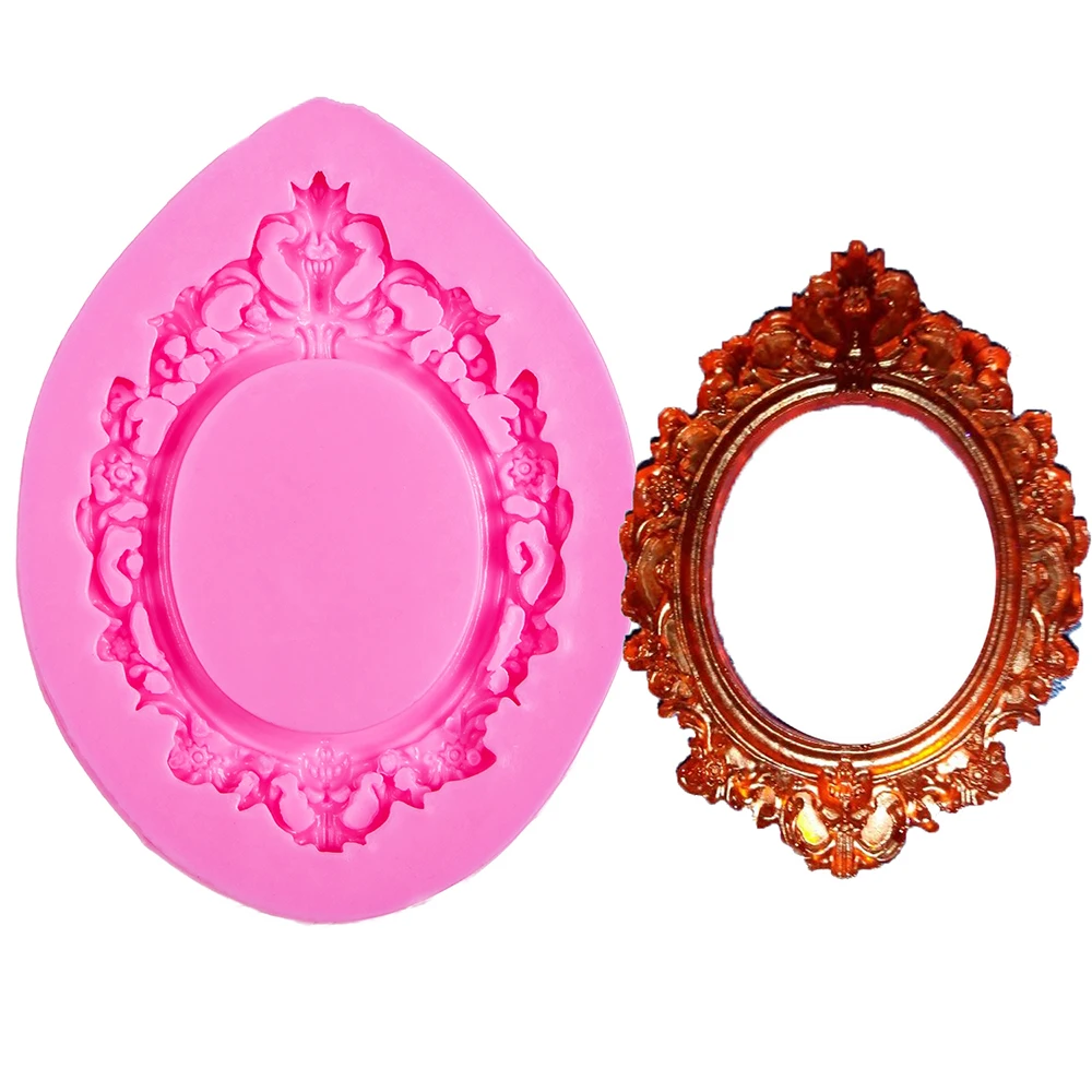 Round Frame Molding Silicone Molds for Fondant Cake Decorating Molded Door Window Border, Wax Mould, Resin Mould, Jewelry Mould