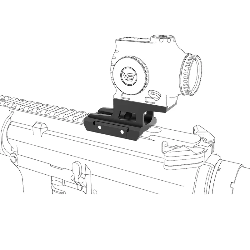 Cantilever Riser Mount – 21mm Saddle Height, T1/T2 Footprint, Lightweight 6061-T6 Aluminum, Picatinny Compatible