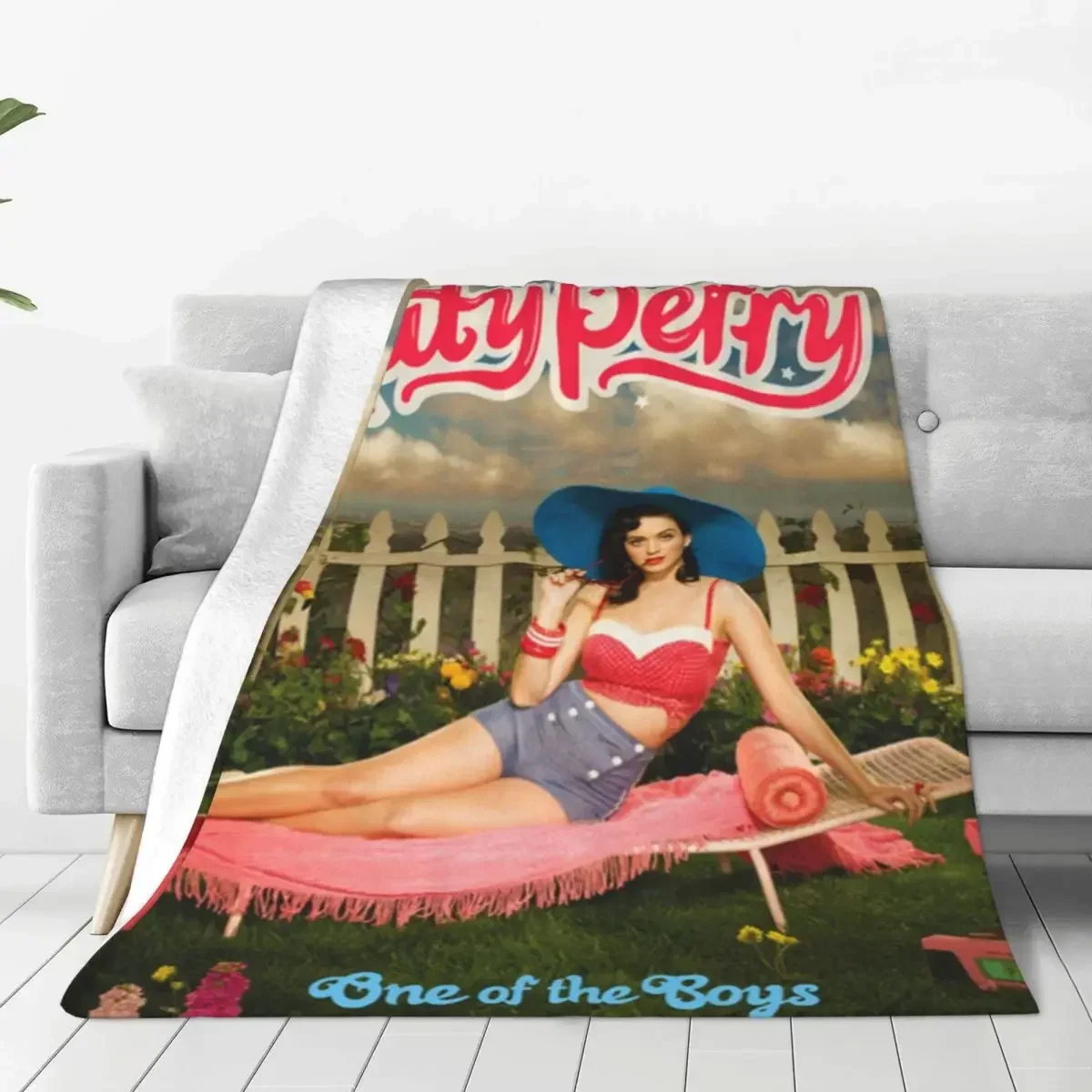 Katy Perry Music Album Flannel Blankets Hawaii Vacation Super Soft Throw Blanket for Bed Travel Office Bedspread Sofa Bed Cover