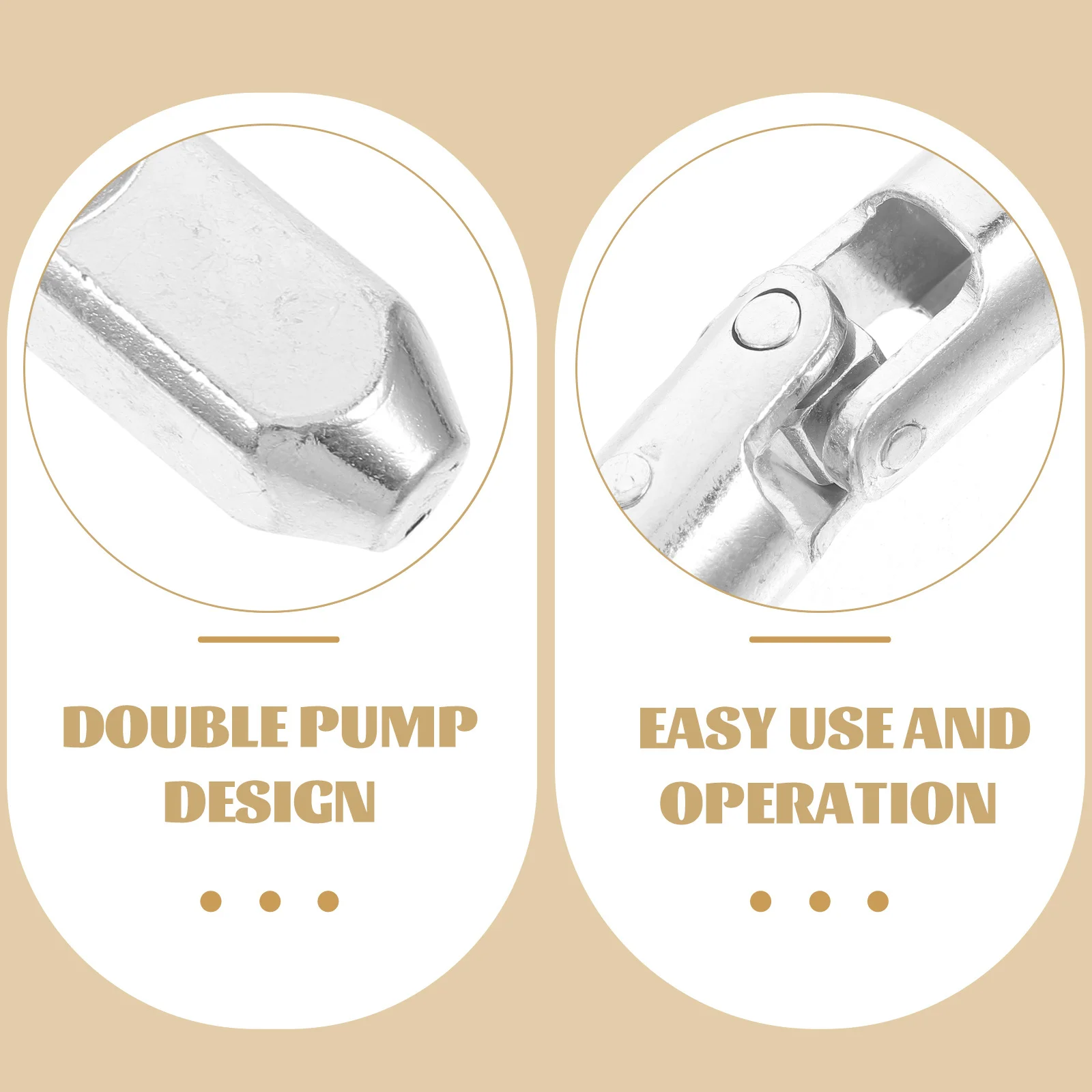 

Horizontal Double Pump Jack 14mm 140mm Universal Joint Steel Seal Trailer Jack Parts Replacement Shaft Direction Joint