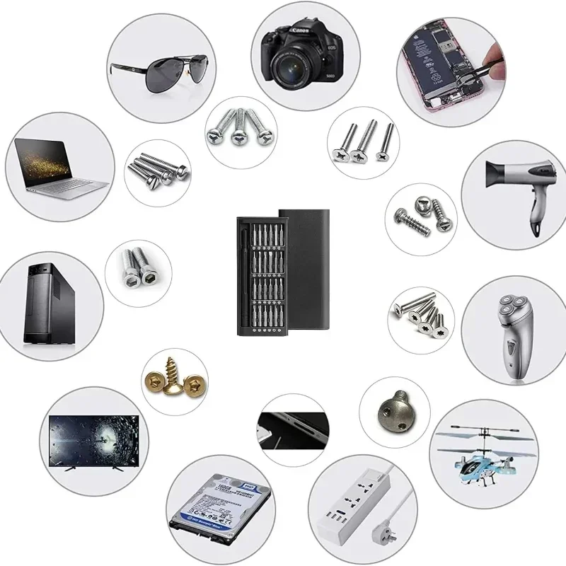 Magnetische schroevendraaier 25-in-1 kit Bits Precisie-elektronica Computer PC Telefoon demontage Multifunctioneel onderhoud Smart Tool