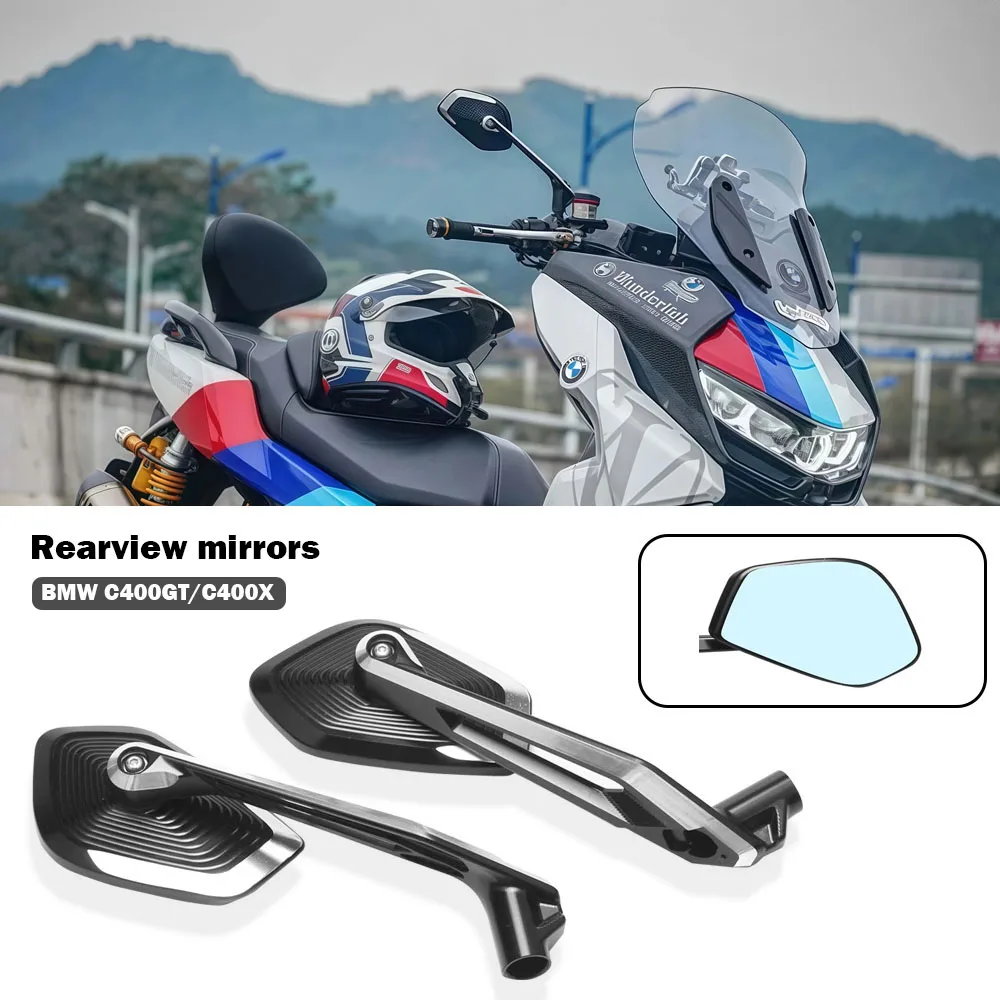 

For BMW C 400 GT C400 GT C400GT (2018-) Motorcycle Ultra-wide-angle Folding Mirror CNC Aluminum Anti-glare Rearview Mirror