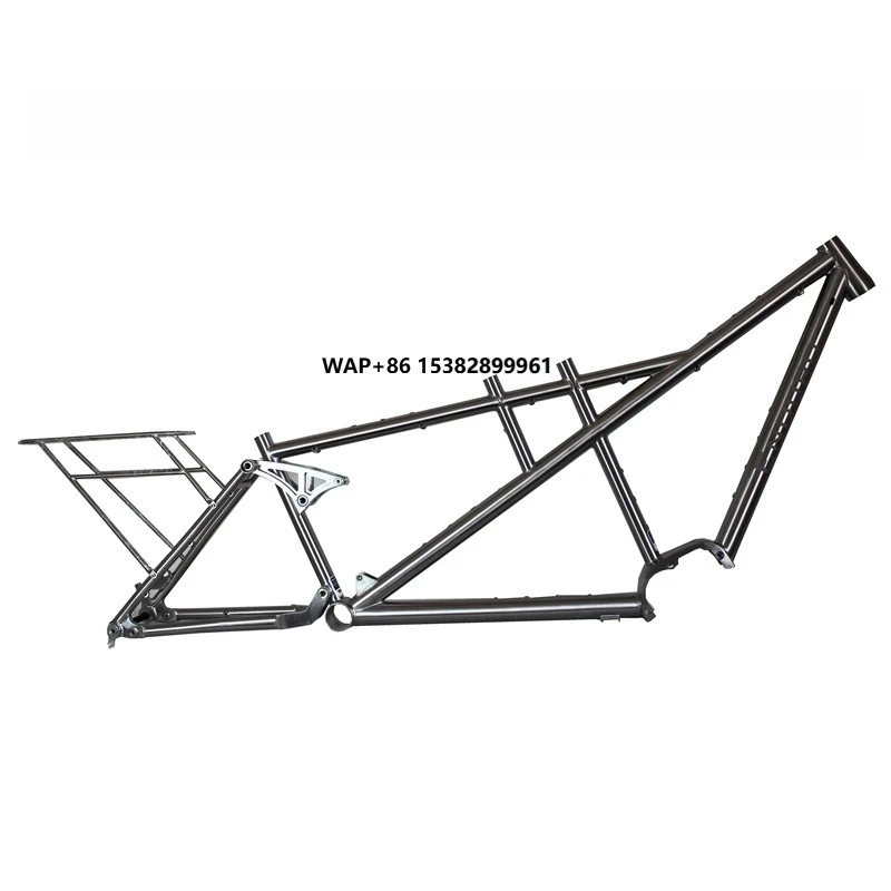 XACD Custom Titanium Mountain Tandem Suspension Bike Frame with Bafang G510 Motor Disc Brake Light Weight 2.5KG