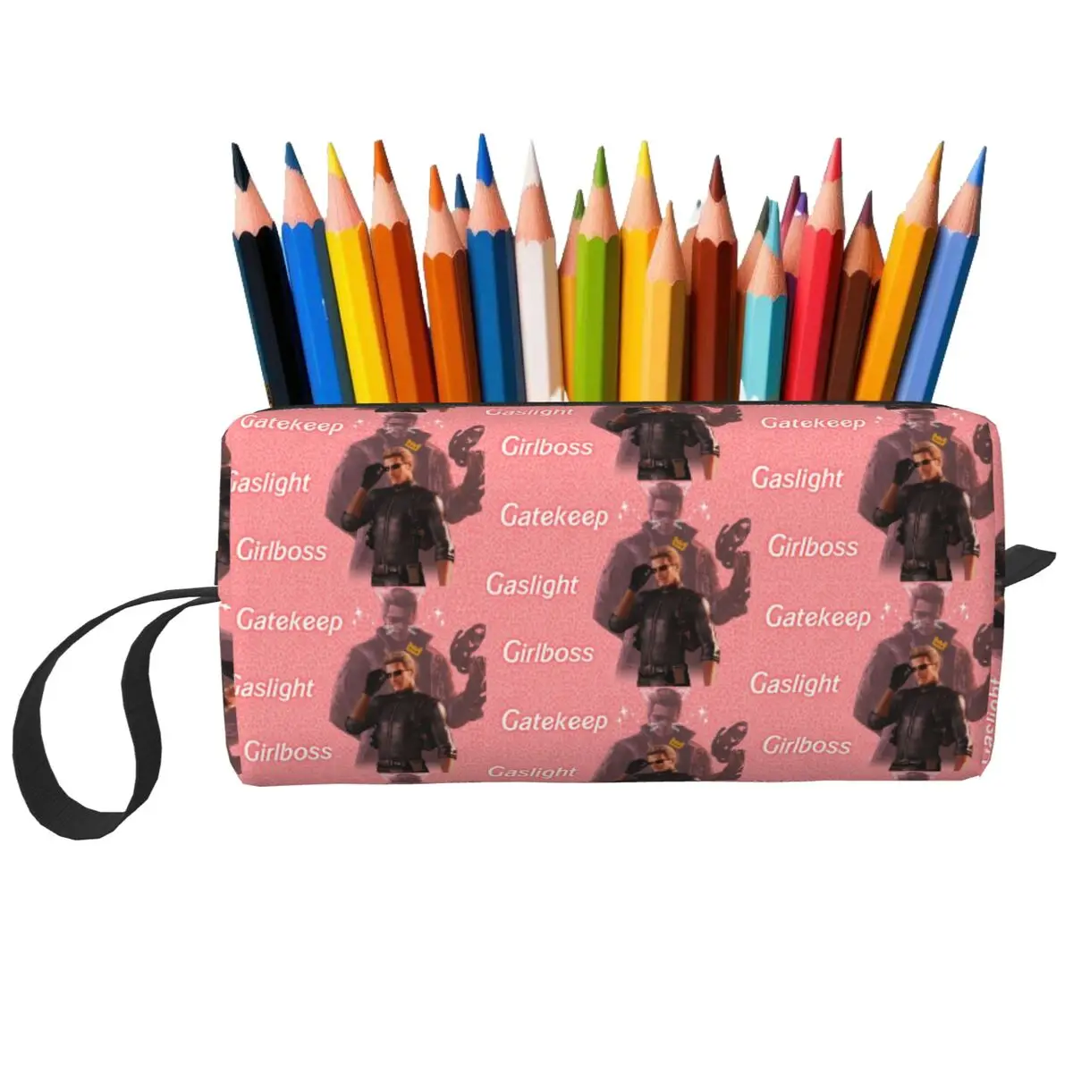 

Wesker Gaslight Gatekeep Girlboss Pencil Case for Boys Girls Gifts Pen Box Pencil Bag Travel Women Cosmetic Bag Organizer Pouch