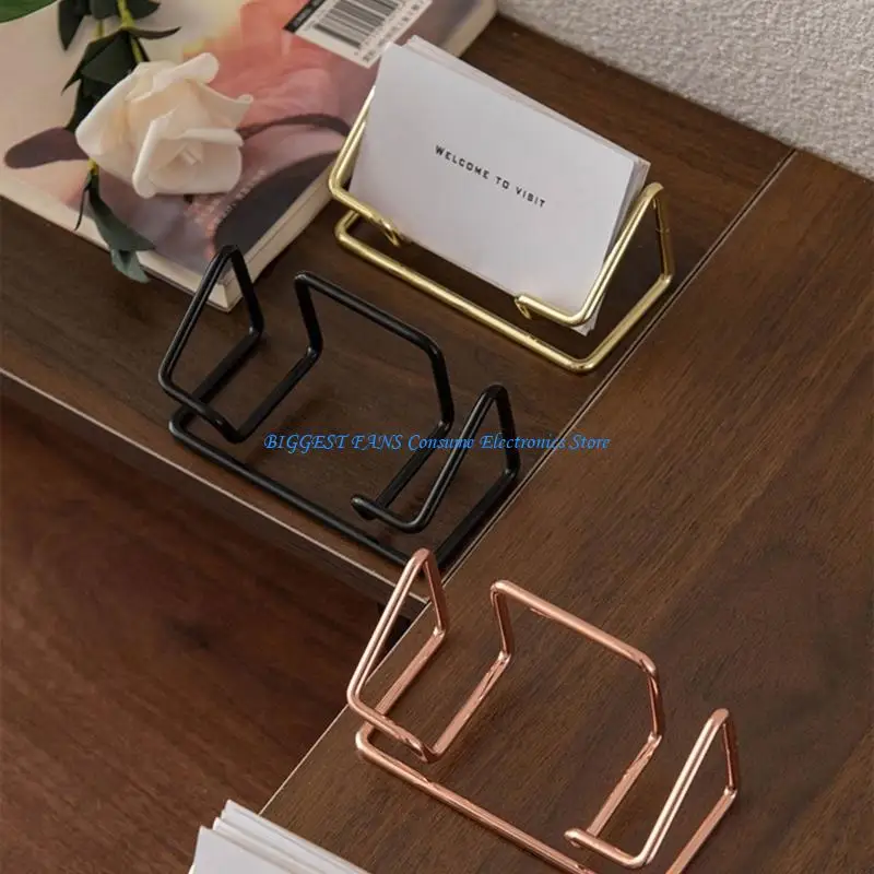 

Metal Card Organiser For Business Meeting Desktop Business Card Display Stand