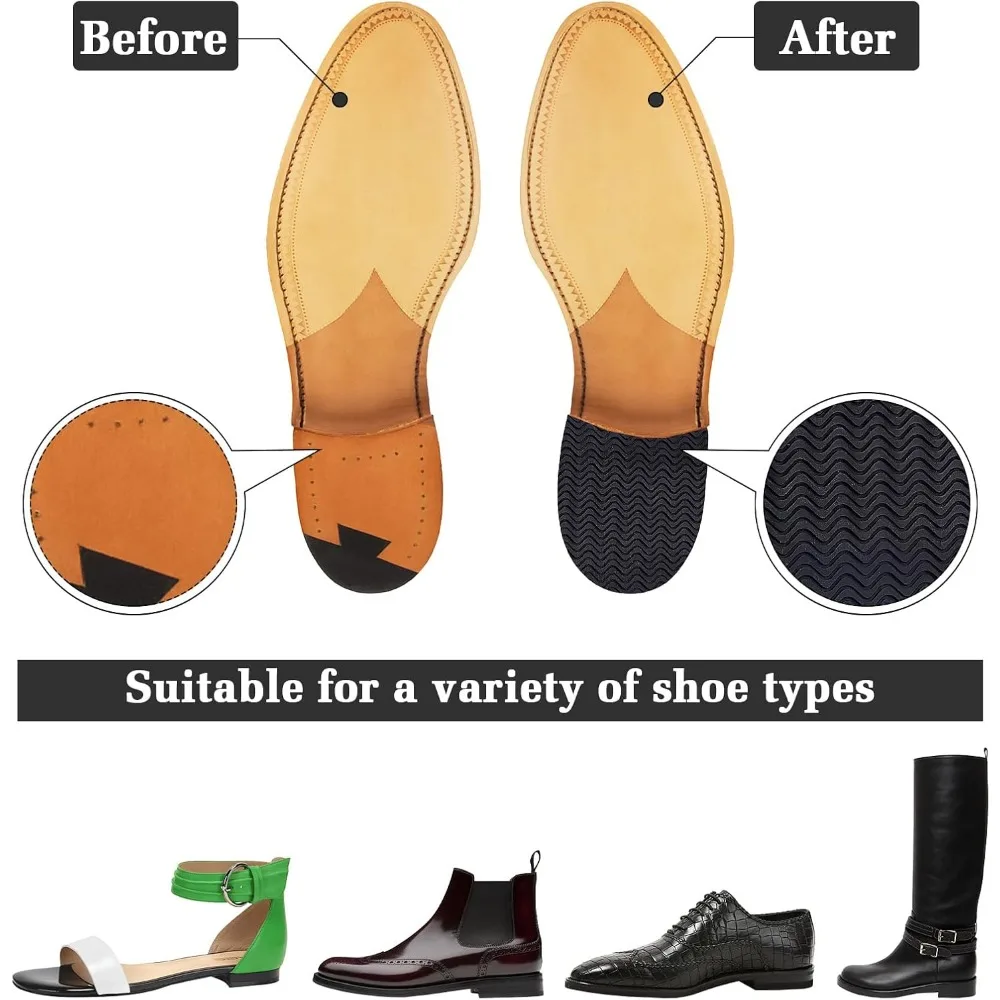 Shoe Sole Repair Rubber Soling Sheet, 3mm Thick Non-Slip Rubber Shoes Bottom Repairing Material Shoe Pads Heel Replacement