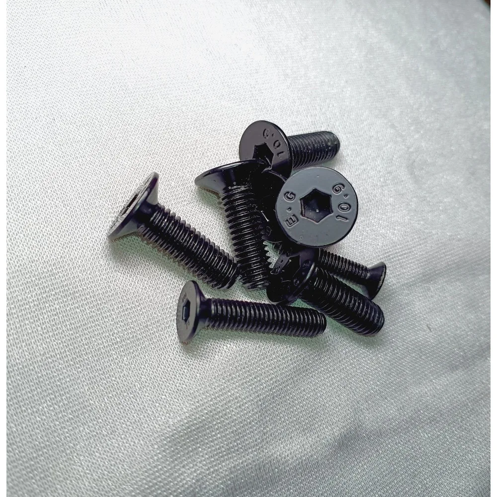 2pcs M5 M6 M8 Internal hexagon countersunk screw 10.9 pole hard plated black rust proof screw professional speaker