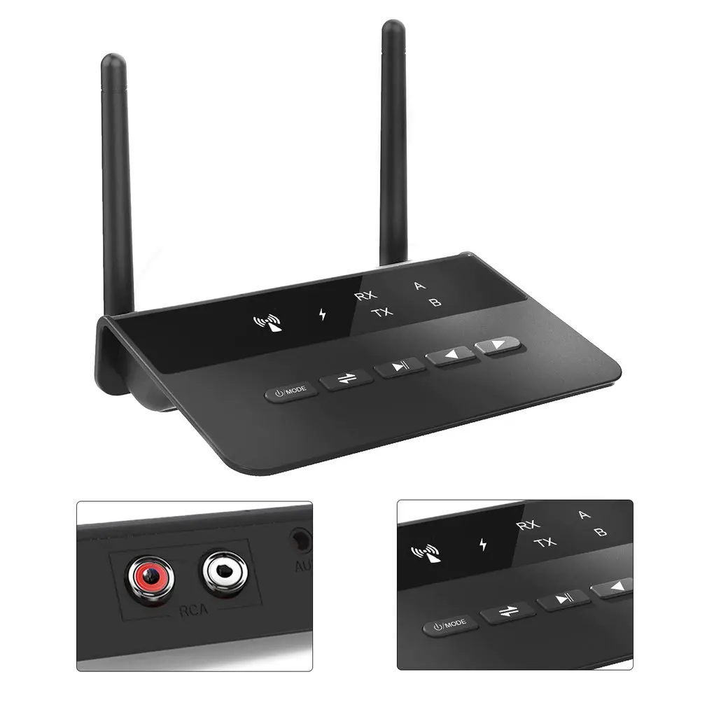 80M Wireless Bluetooth 5.0 Transmitter Receiver Bypass Aptx LL Low Latency Audio Adapter 3.5mm AUX RCA Jack for PC TV Wholesale