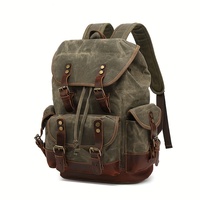 Vintage canvas backpack Men's and women's backpacks Outdoor sports travel bag waxed canvas waterproof travel computer backpack