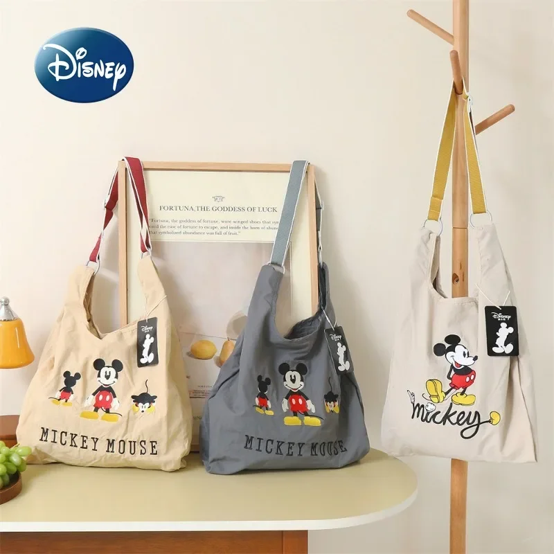 

Disney Mickey New Women's Shoulder Bag Luxury Brand Original Women's Handbag Cartoon Cute Embroidery Women's Bag Large Capacity