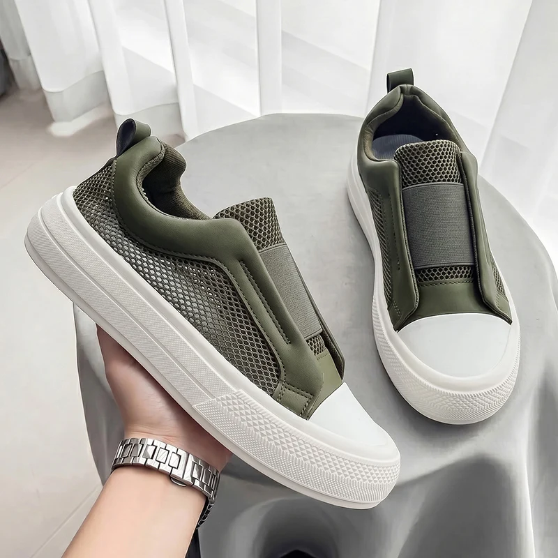 

Summer new breathable mesh sandals for men's outdoor hollow casual shoes fashionable and comfortable thick sports board shoes