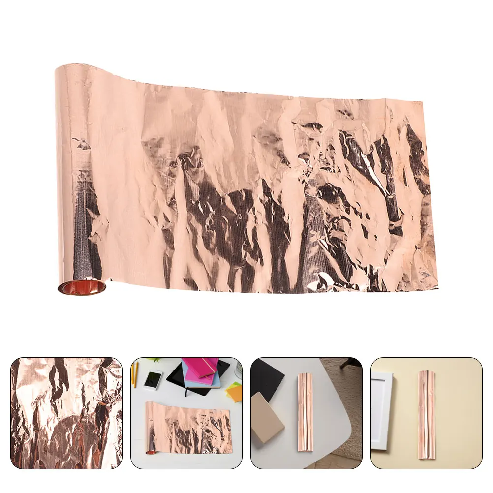 

Copper Sheet Roll Adhesive Foil Flashing Roofing Crafts for Embossing Electronics Conductive Tape Bendable Arts