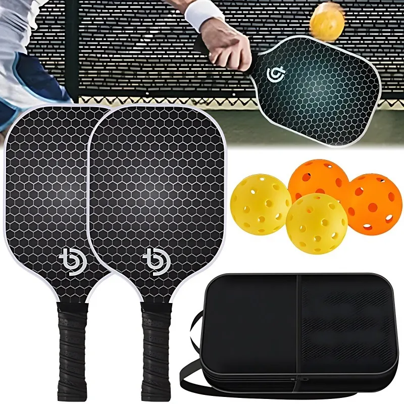 Pickleball Paddles Set-Graphite Carbon Fiber Usapa Approved Lightweight Racquets Set Indoor and Outdoor Exercise for All Ages