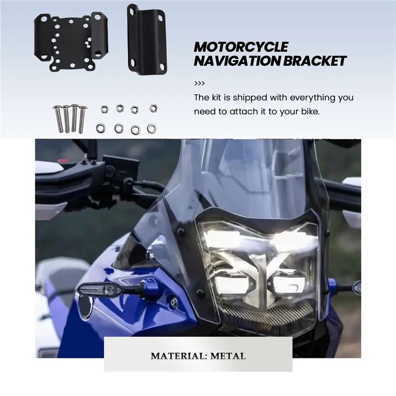 B07A-دراجة نارية الملاحة قوس الهاتف المحمول لتحديد المواقع لوحة قوس حامل هاتف ل Tenere 700 TENERE 700 Tenere700 #4