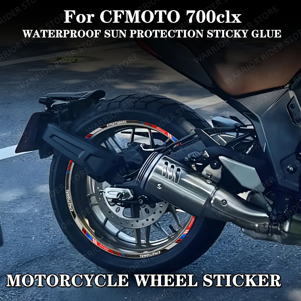 

Светоотражающая наклейка на колесо мотоцикла для CFMOTO 700CL-X CLX700 CLX 700 700CLX, наклейка на колесо мотоцикла, обод колеса велосипеда, полосатая лента