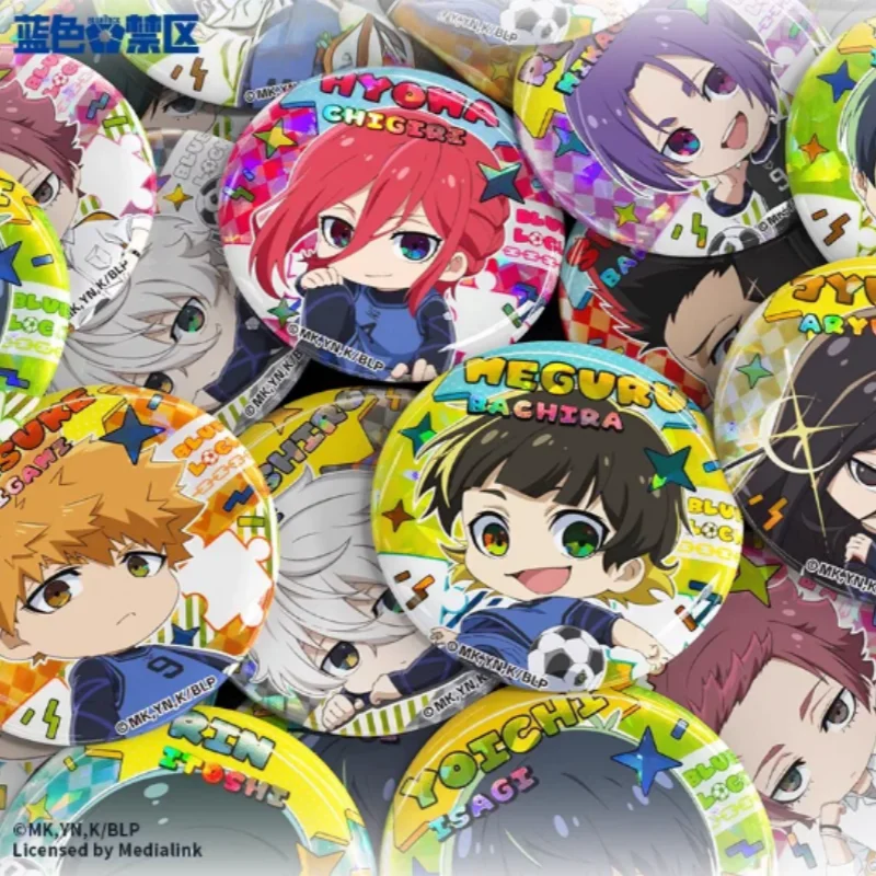

Genuine BLUE LOCK Badge Blind Bag Anime Isagi Yoichi Figure Card Brooch Set Series Cosplay Bookmark Collectible Hobby Kids Gift