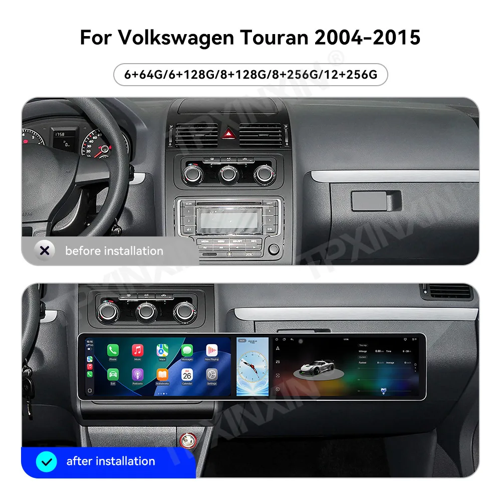 Touch Screen Car Radio For Volkswagen Touran 2004–2015 Android GPS Automotive Multimedia Auto Radio Stereo Receiver Head Unit