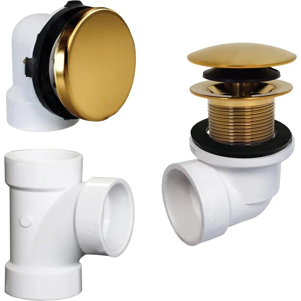

Plumber's Pack with Bath Waste Assembly, Tip-Toe Drain Plug, Illusion Overflow, and Sch. 40 PVC Elbows in Brushed Bronze