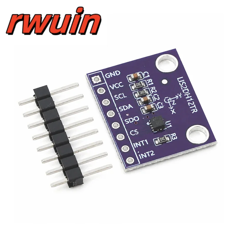 10pcs/1pc LIS2DH12TR Acceleration Module 3 Axis MEMS Accelerometer Motion Sensor Module Replace ADXL345 for Arduino