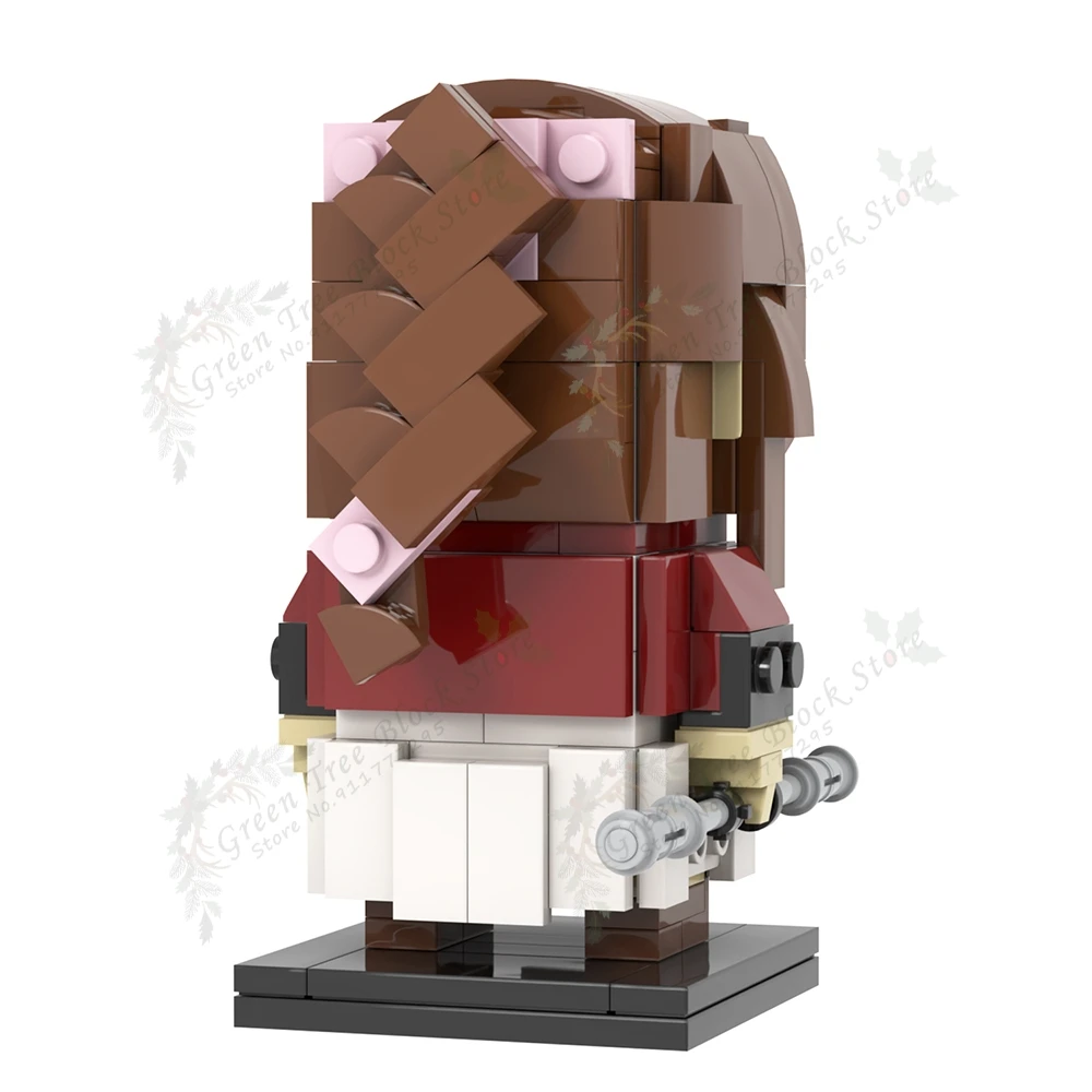 MOC7195 195PCS Aerith Gainsborough Building Blocks Creative Role-playing Game Series Character Model Assembly Brick Toy For Kids