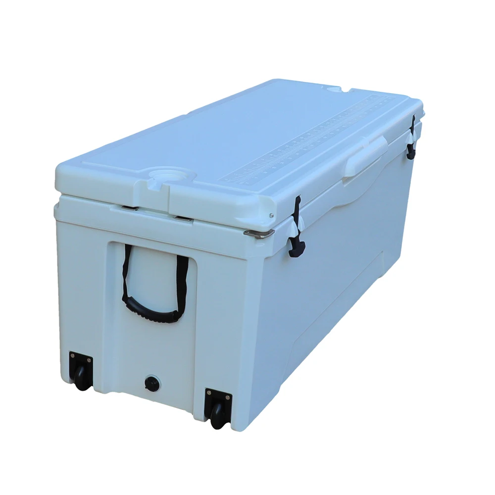 190QT Big Capacity Rotomolded Plastic ice cooler box for fishing and boating