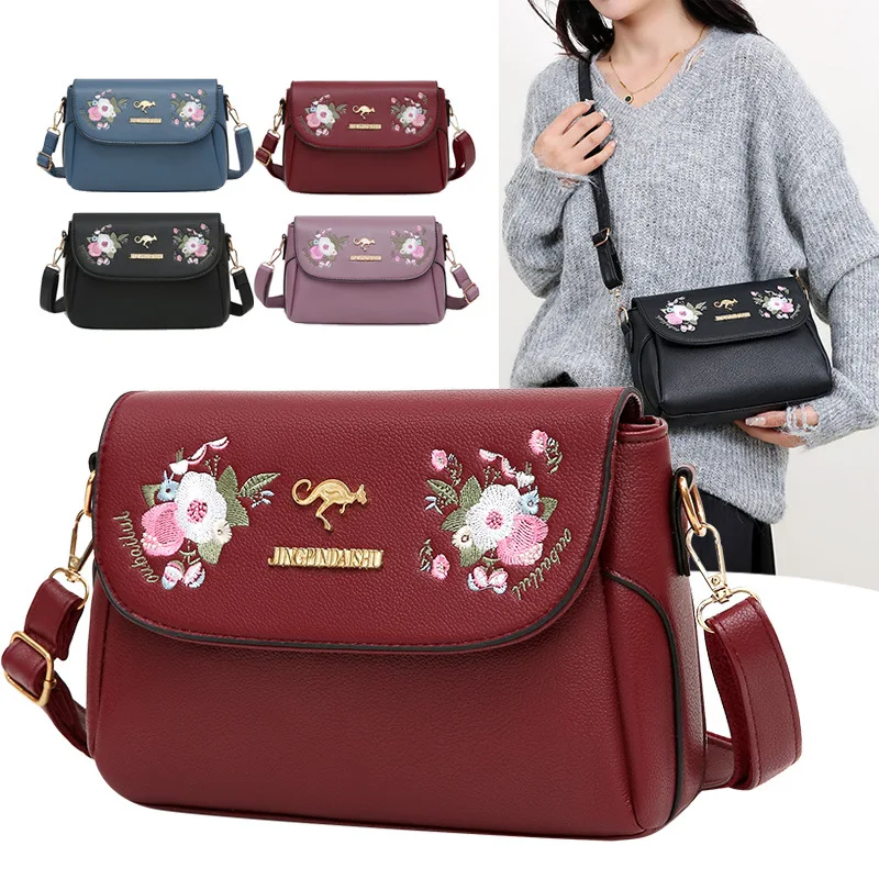 

PU leather crossbody bag go out mobile phone change key collection portable large capacity shoulder backpack