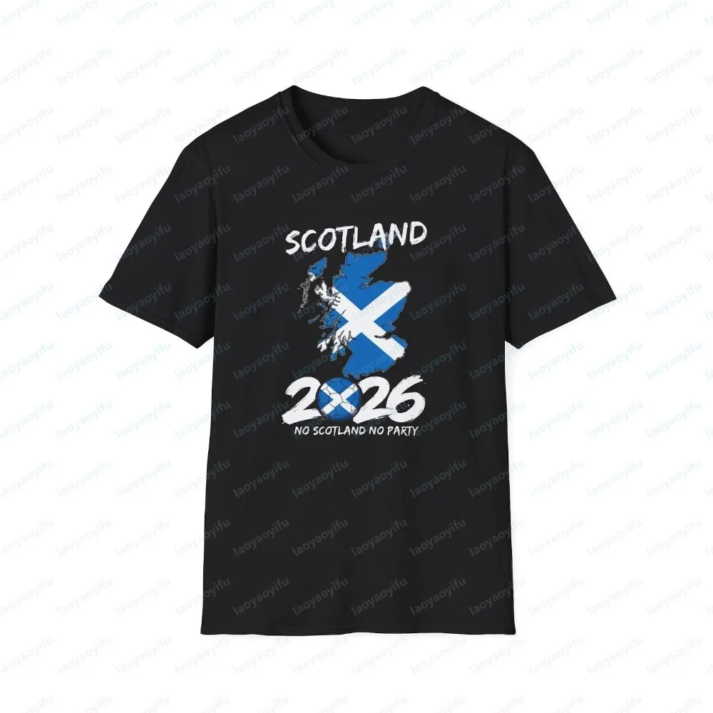 No Scotland No Party T-Shirt 2026 Scotland Football Fan Wear for Games Vintage Classic Men's Clothing Soccer Part Supplies
