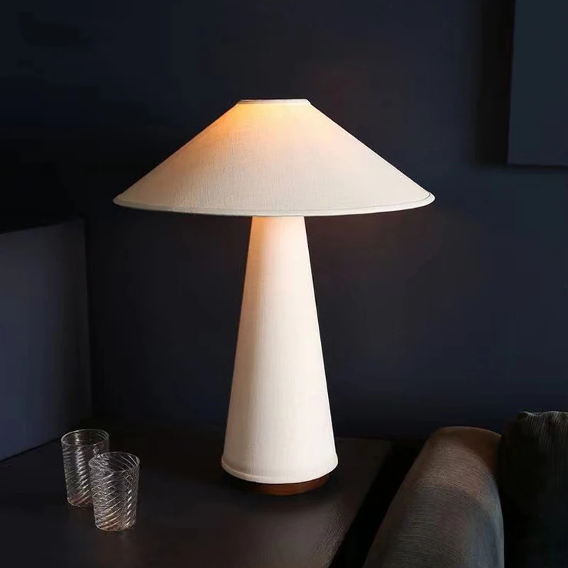 

Nordic Fabric Table Lamp Bedside Desk Lamps for Living Room Home Decoration Modern Led Bedroom Night Light Stand Light Fixtures