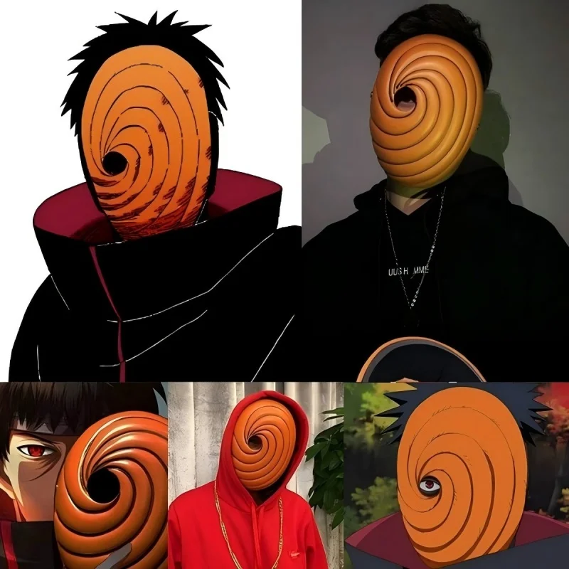 Japan Anime Cartoons Unisex Tobi Obito Akatsuki Ninja Madara Masquerade Cosplay Full Face Resin Party Mask  mask