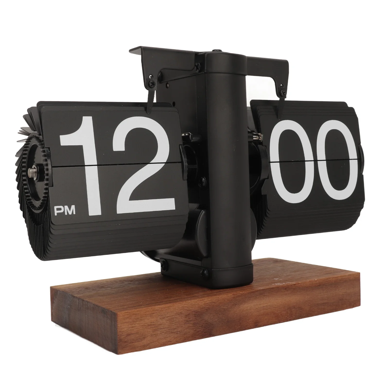 Portable Digital Flip Down Clock Retro Automatic Turning Battery Operated Mechanical Clock for Home Room Office Decoration