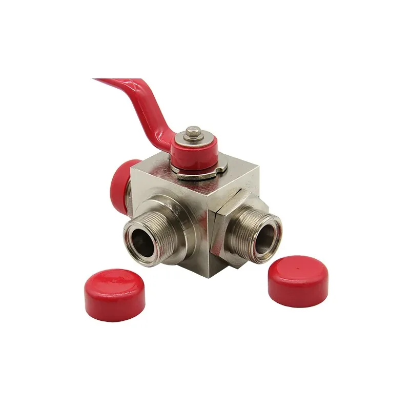 High Pressure Hydraulic Two-position Three-way Ball Valve KHB3K-M16 * 1.5 M22 M27 M30 M36 M42 * 2