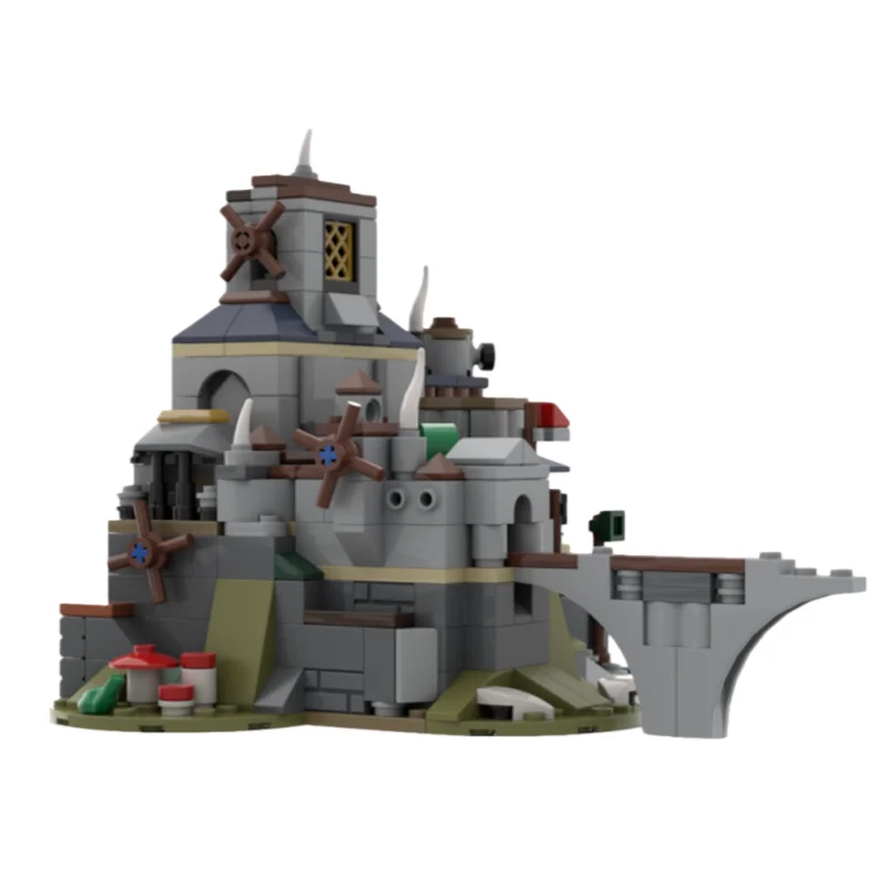 مجموعة بناء نموذج قلعة العصور الوسطى - مكعبات بازل صغيرة 436 قطعة - مناسبة لجميع الهواة للتجميع