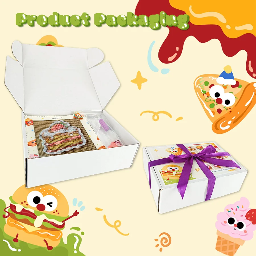 Ever Moment High Quality Mini Diamond Painting 12 Pcs/set Hamburger Small Painting Fast Food Diamond Art MP003 view 5