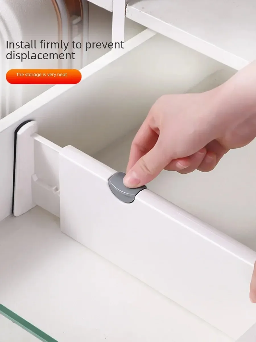 Adjustable Extendable Plastic Drawer Divider Thickened Wardrobe Socks No Punching Storage Drawer Divider Kitchen Living Room - AliExpress