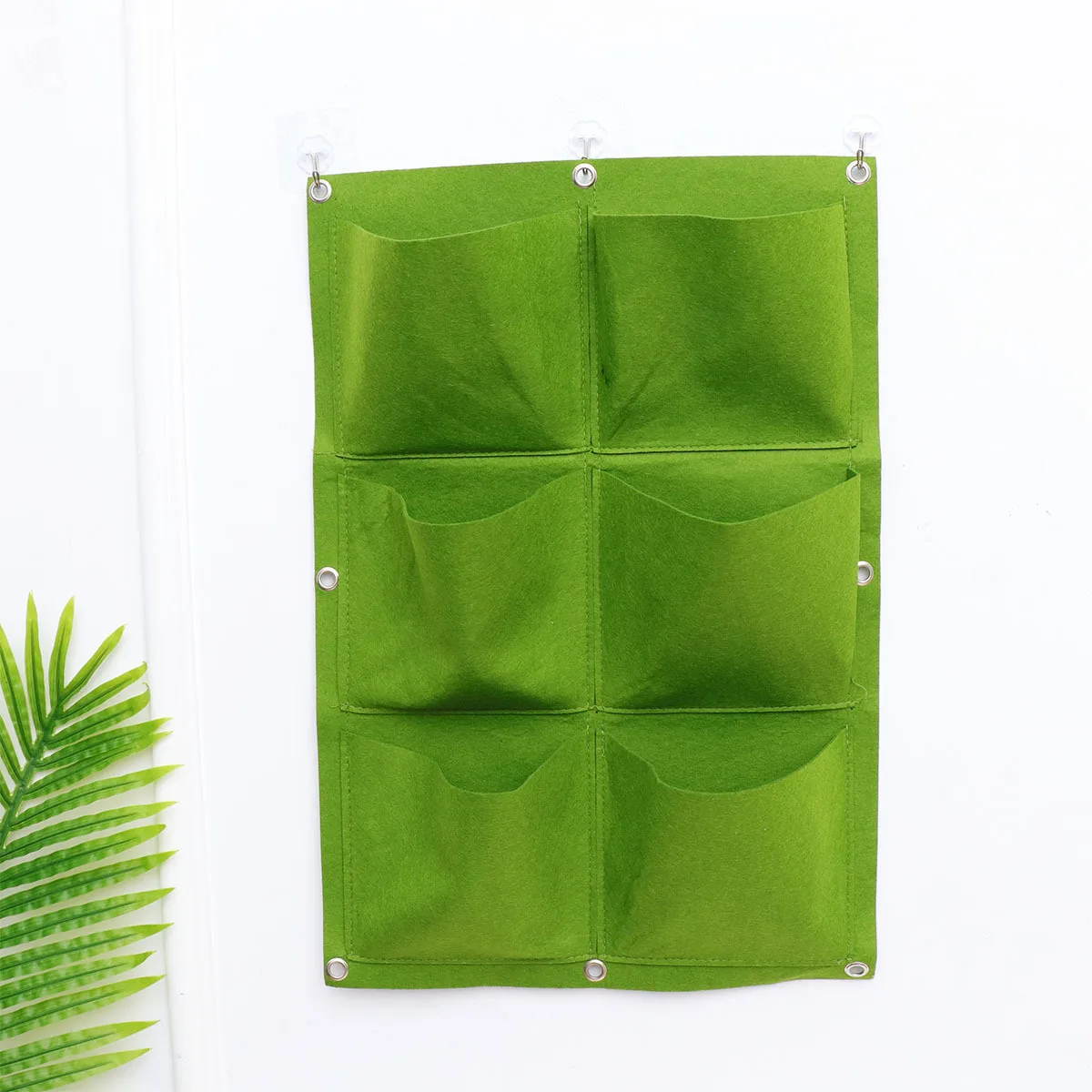 Настенная вертикальная фетровая сумка для выращивания растений для внутреннего и наружного сада, многокарманный контейнер для растений, детская сумка, зеленая