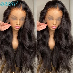 Brazilian Hair 180% Density 8-30 Inch 13x4 HD Transparent Body Wave Lace Wig Human Hair Wigs 4x4 Lace Closure Wig Natural Color